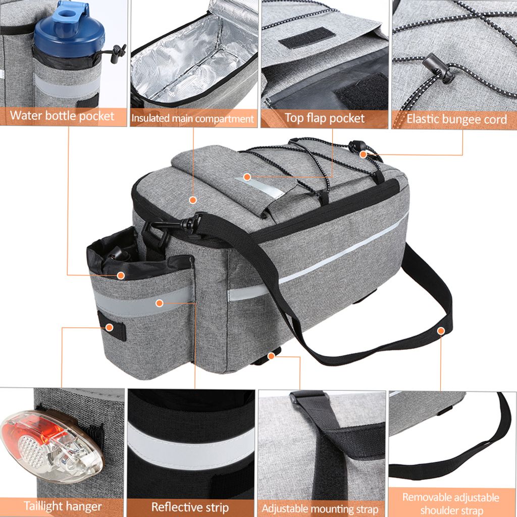 Isolierte Kofferraum Kühltasche Radfahren Fahrrad Produktbild 6