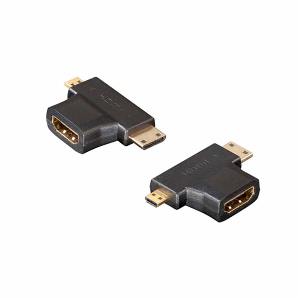 E+P HDMI 87 HDMI-Adapter HDMI-Kupplung + Mini/Micro-HDMI-Stecker