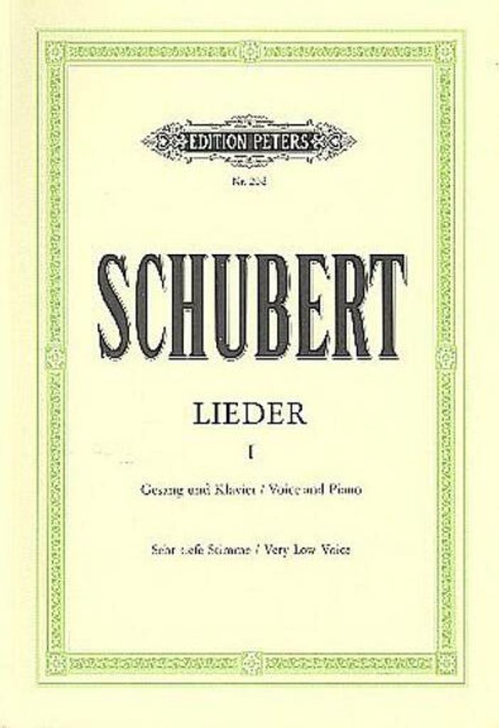Lieder (Friedlaender), sehr tiefe Stimme 92 Lieder (Schöne Müllerin op.25 D 795, Winterreise op.89 D 911, Schwanengesang op.23,3 D 957, u. a.), s...
