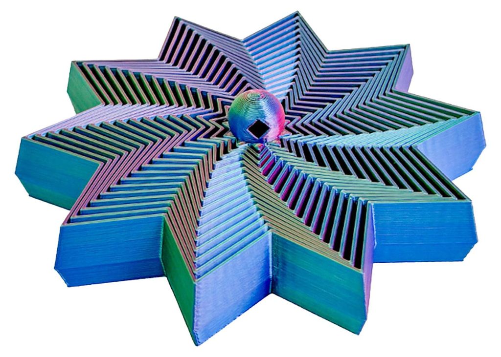 Erweiterter sensorischer Fidget-Stern, wirbelnder Spiralstern, flexibler Drehturm mit Griff zur Stress- und Angstbewältigung, ideal für Zuhause, ...