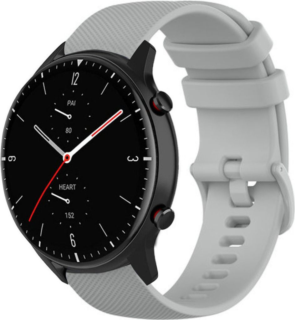 Strap-it Xiaomi Amazfit GTR 2 Luxus-Silikonarmband (Grau)