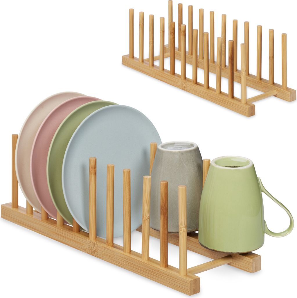 Relaxdays Tellerständer 2er Set, je für 10 Teller, Produktbild 