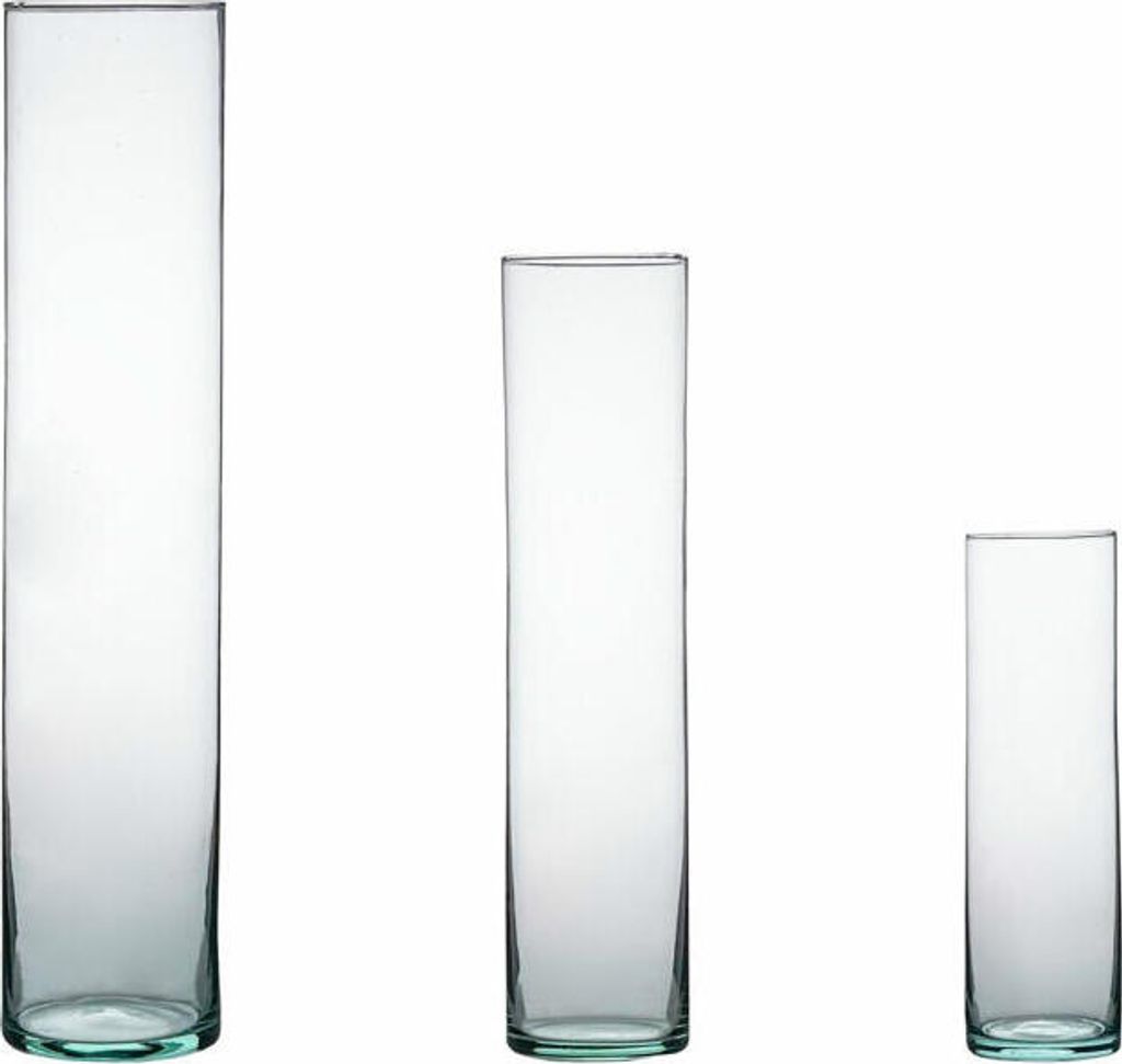 Ecoglassworks sada sklenených váz valec 3-dielna, vázy na Obrázok produktu 