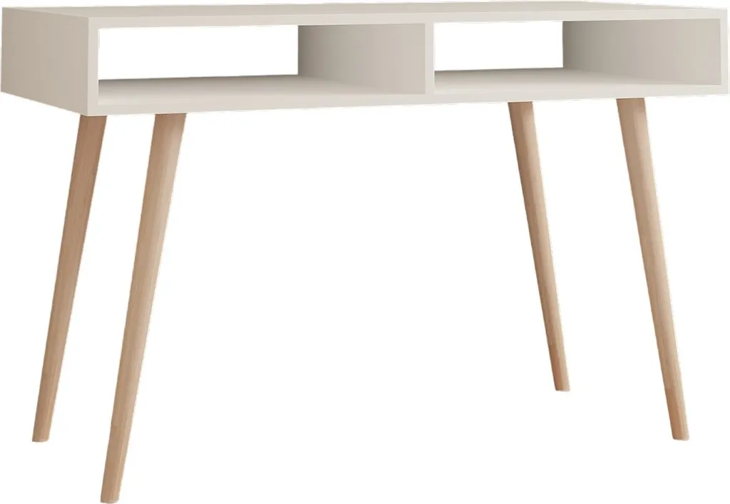 Bureau design blanc Cisto 120x60cm - Structure robuste et surface mate