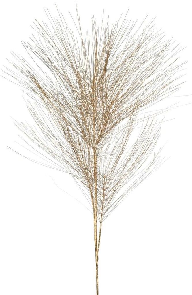 artplants.de Künstlicher Kiefernzweig SHAYENNE, Gold, 140cm - Deko Kunstzweig