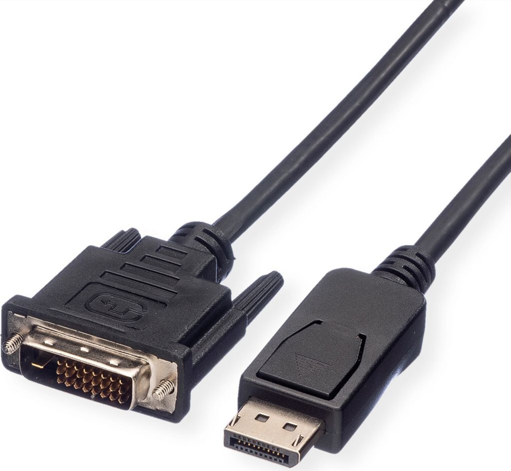VALUE DisplayPort Kabel DP ST - DVI (24+1) ST, LSOH, schwarz, 5 m