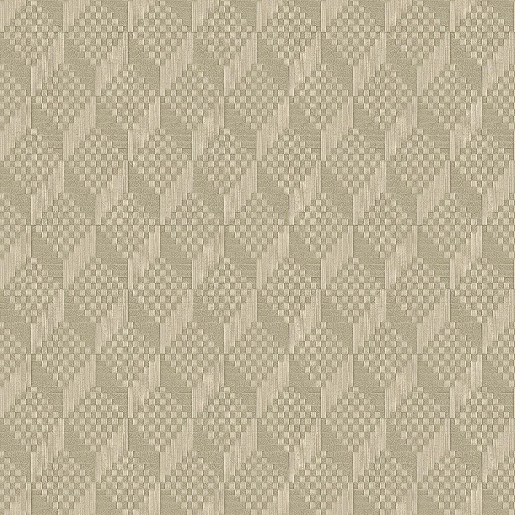 Profhome GR322304-DI 3D Tapete Rauten Muster oliv elfenbein gelb-grau 5,33 m2