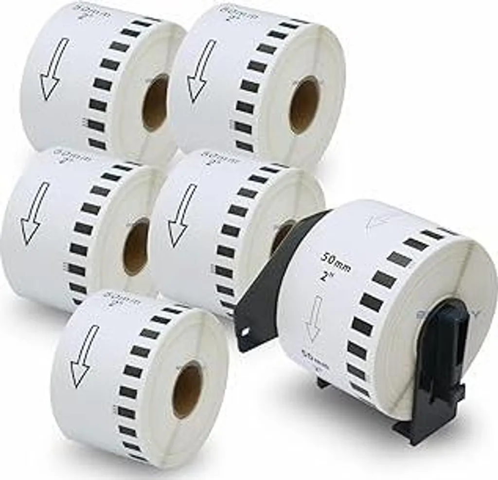 Recensione 6 Rotoli BETCKEY DK-22223: Compatibili Brother QL 50mm