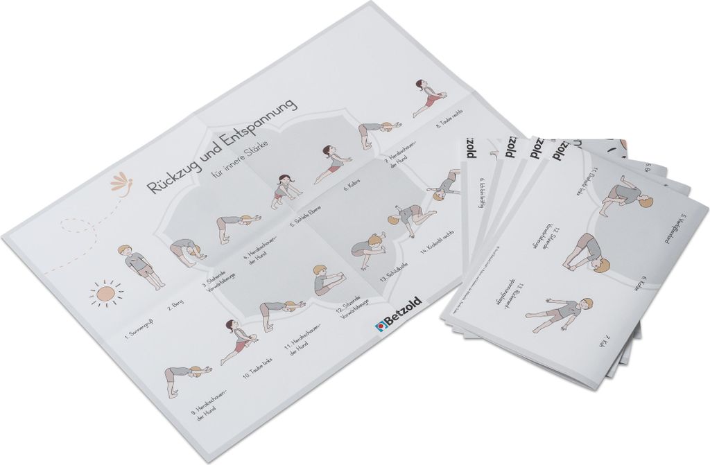 Betzold Poster Kinder-Yoga, 5-teilig