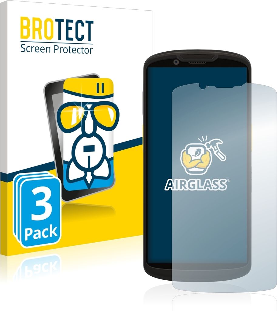 3x BROTECT Schutzglas für Zebra TC58/ TC53 Schutzfolie Panzer Folie Glas Display Schutz klar
