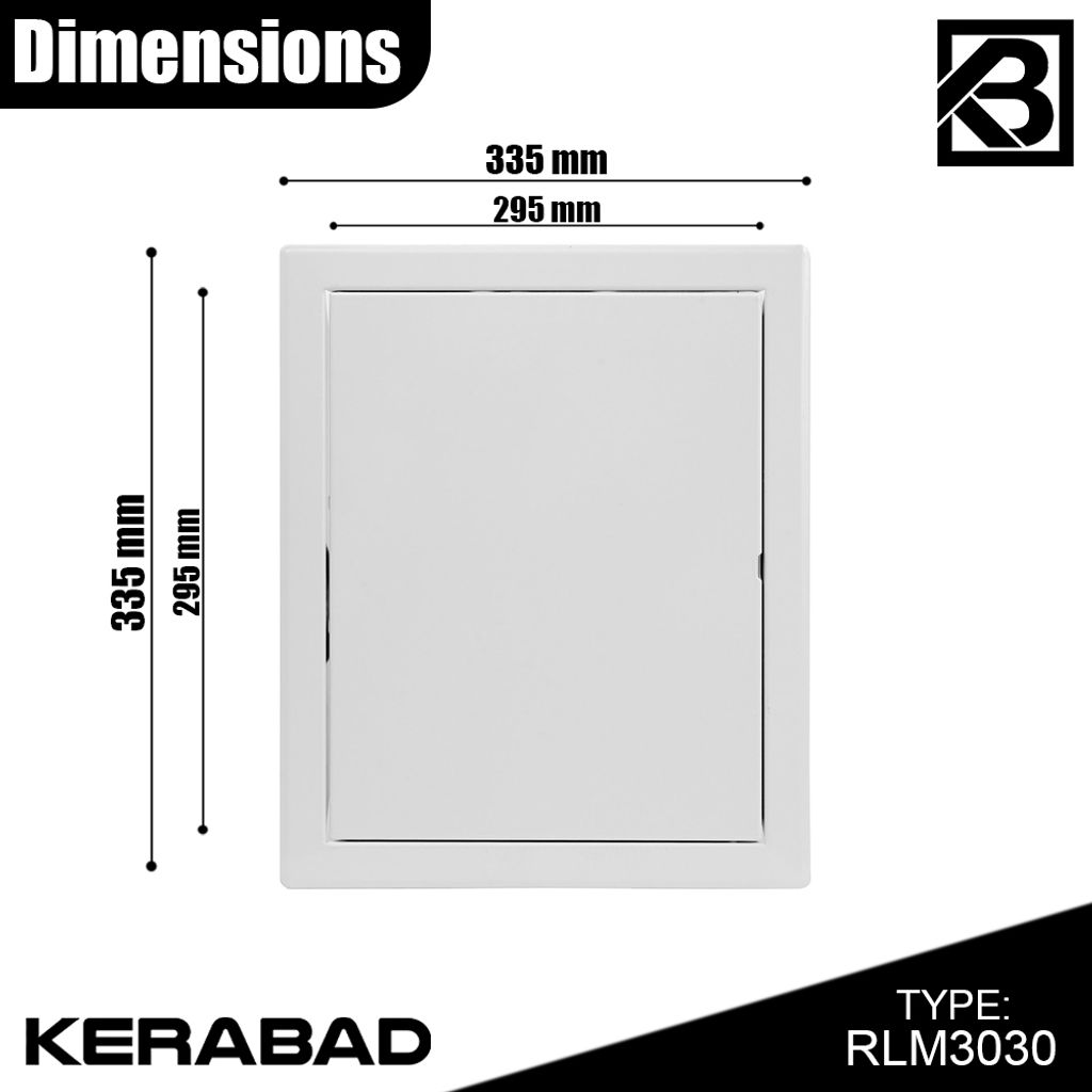 Revisionsklappe aus Stahlblech HxB:300x300mm Produktbild 3