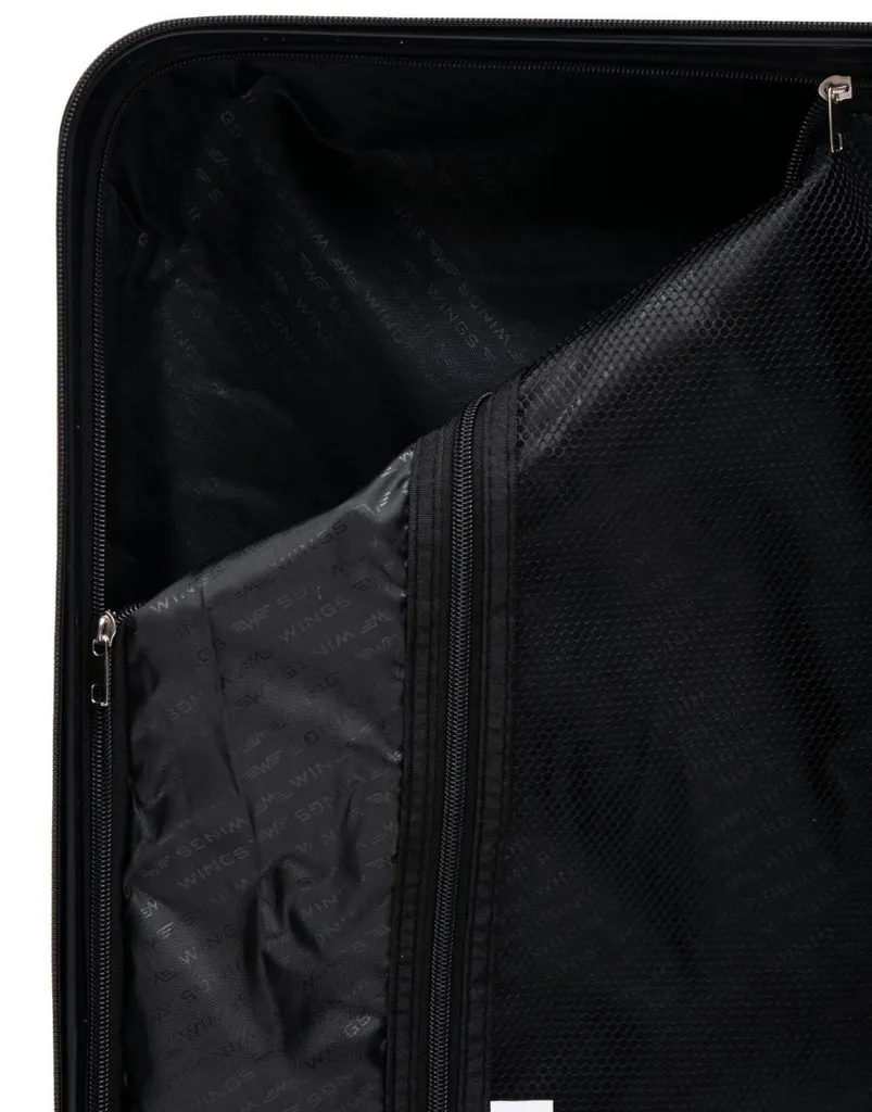Valise cabine pour voyage avion, rigide en ABS rose, serrure à code - 5
