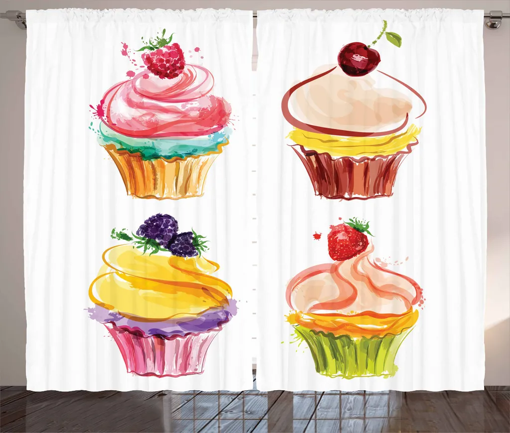 Tenda Poliestere ABAKUHAUS Cupcake 280x245 cm: Stampa Alta Resa