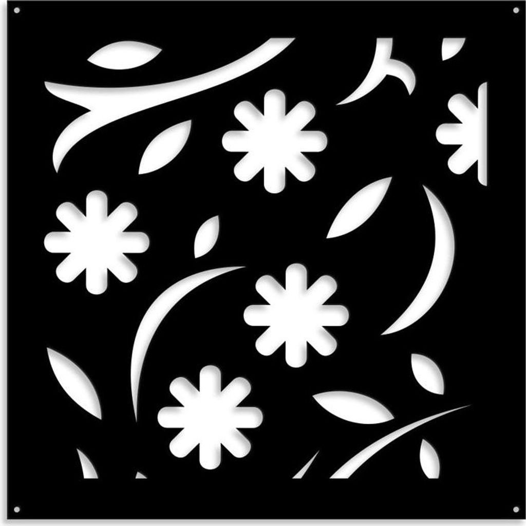 AUTUMN – Perforiertes PVC–Panel – Sonnenschutz 98x98 cm schwarz