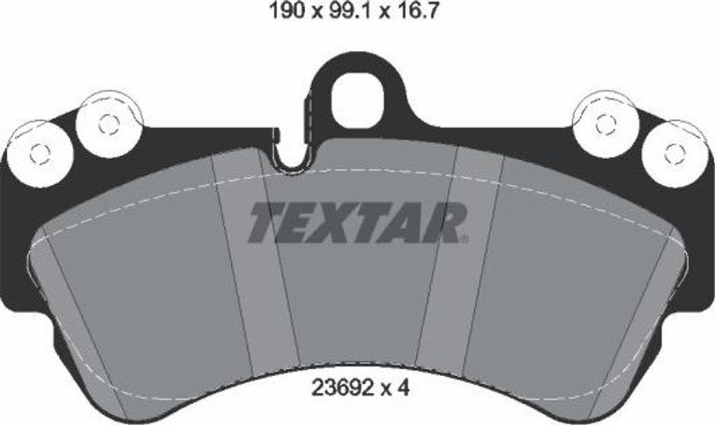 TEXTAR Bremsbeläge Bremsklötze VORNE 2369281 Produktbild 
