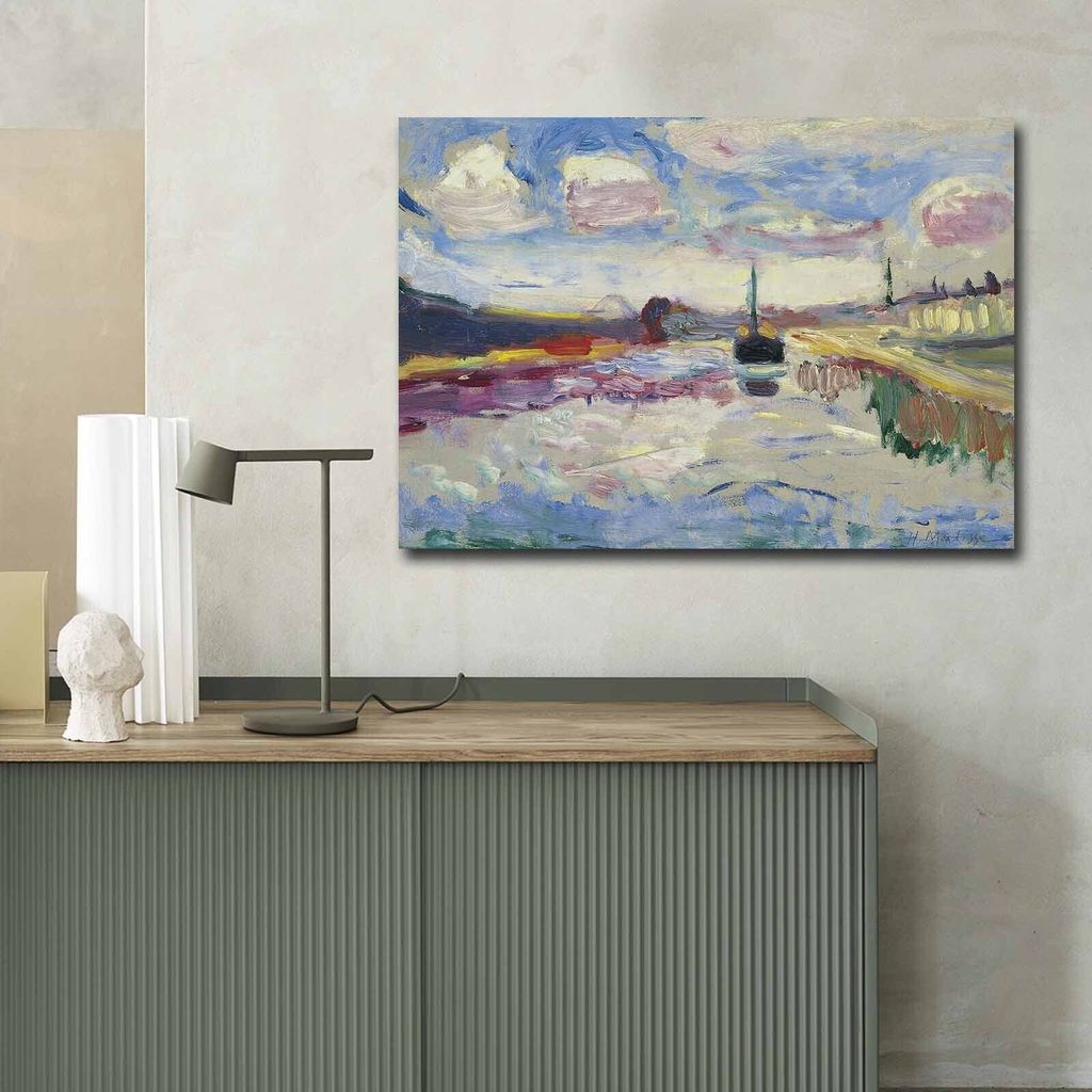 Wallity, 70100FAMOUSART- CVT1526, Bunt, Leinwandbilder, 70 x 100 cm, 100% Wildleder -Leinwand