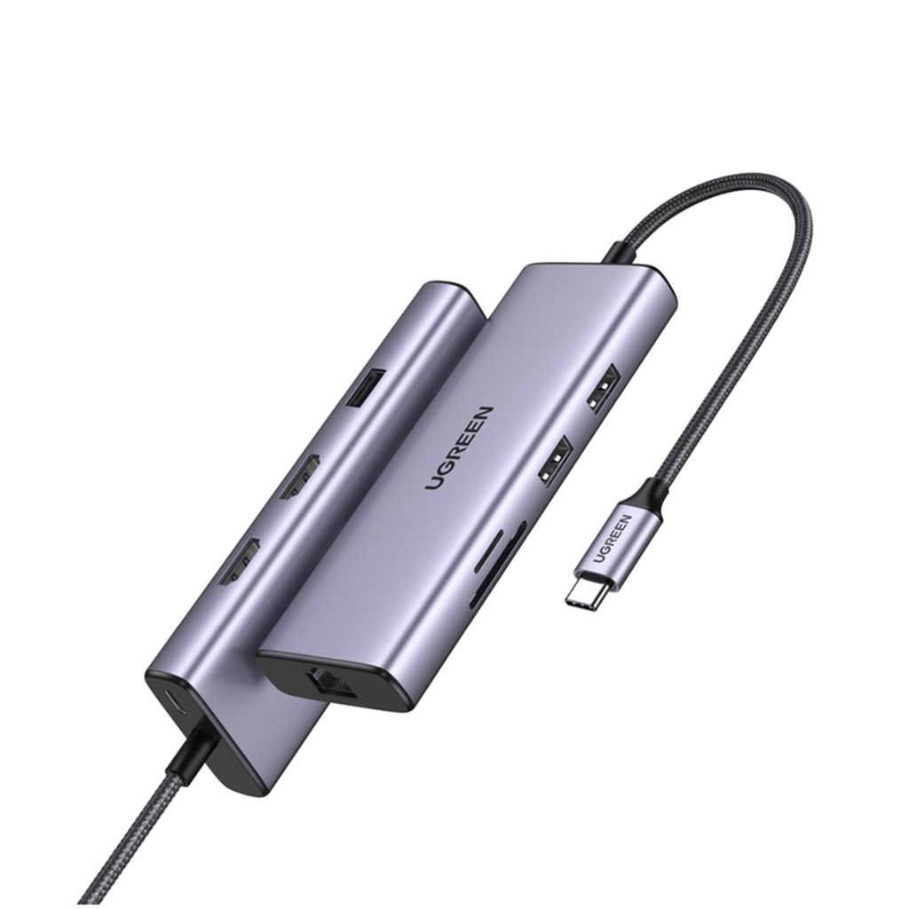 UGREEN 90119 USB-C/2*USB3.0+USB2.0+2*HDMI+RJ45 Obrázok produktu 