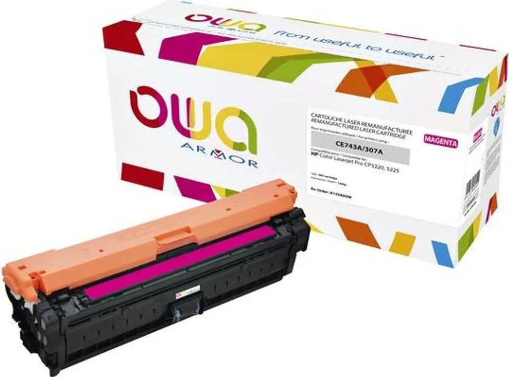 Cartouche Toner Magenta CE743A compatible HP Color LaserJet CP5225