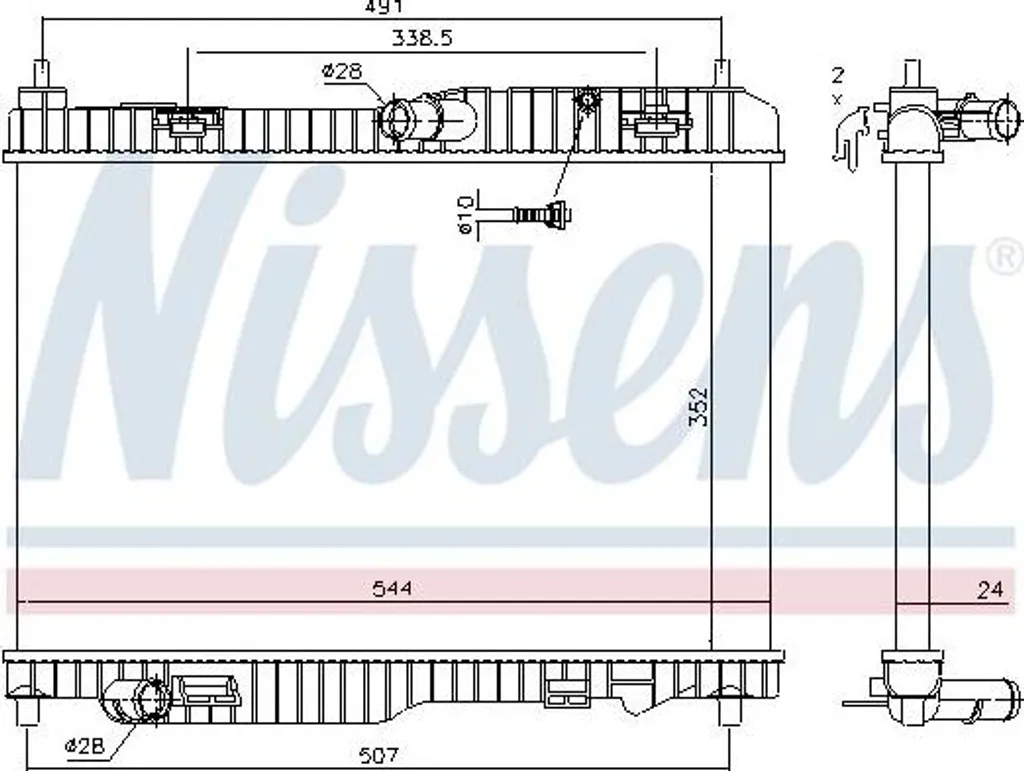 Nissens 69233 Radiateur Moteur OE 1516268 pour Fiesta et B-Max