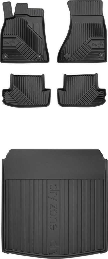 FROGUM Gummimatten Auto Fußmatten + Kofferraummatte für Audi A5 8T 2007-2016
