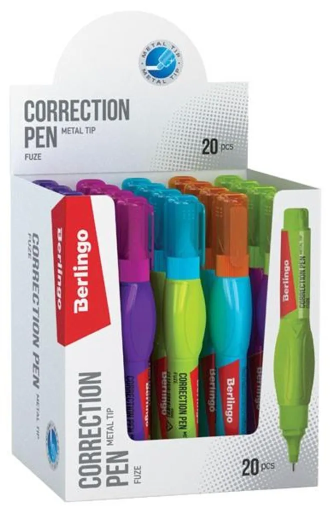Correcteur Stylo Berlingo Fuze 8ml Lot de 20 - Finies les Ratures