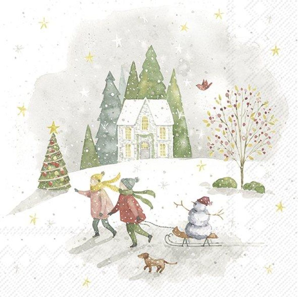 Servietten 33x33 cm - LOOKING FOR CHRISTMAS