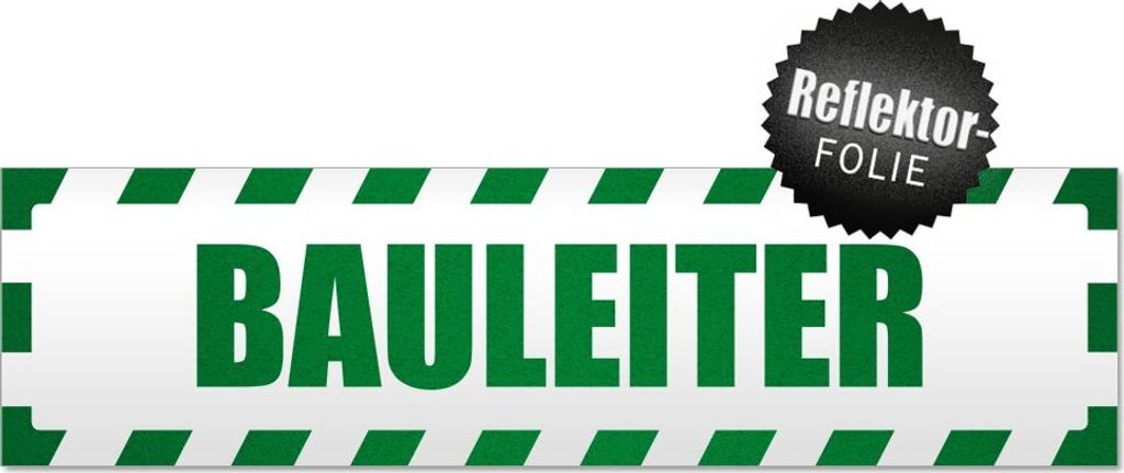 Bauleiter gestreift Magnetschild Schild magnetisch