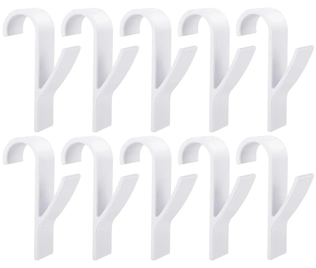 Patère de Radiateur Salle de Bain, Lot de 10 Crochets Blancs en ABS