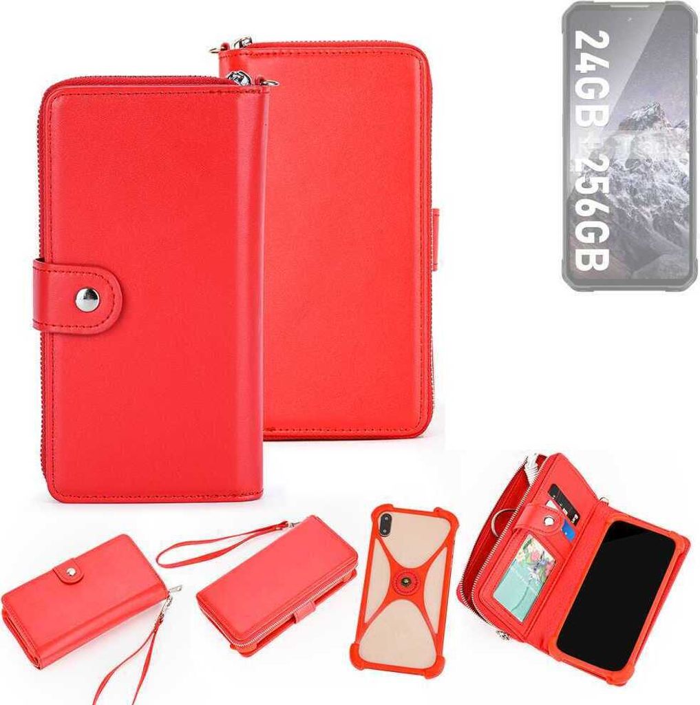 K-S-Trade 2in1 Schutzhülle Portemonnee Handyhülle mit Bumper kompatibel mit iiiF150 B2 Ultra Hülle Case Etui Geldbörse Smartphone rot (1x)