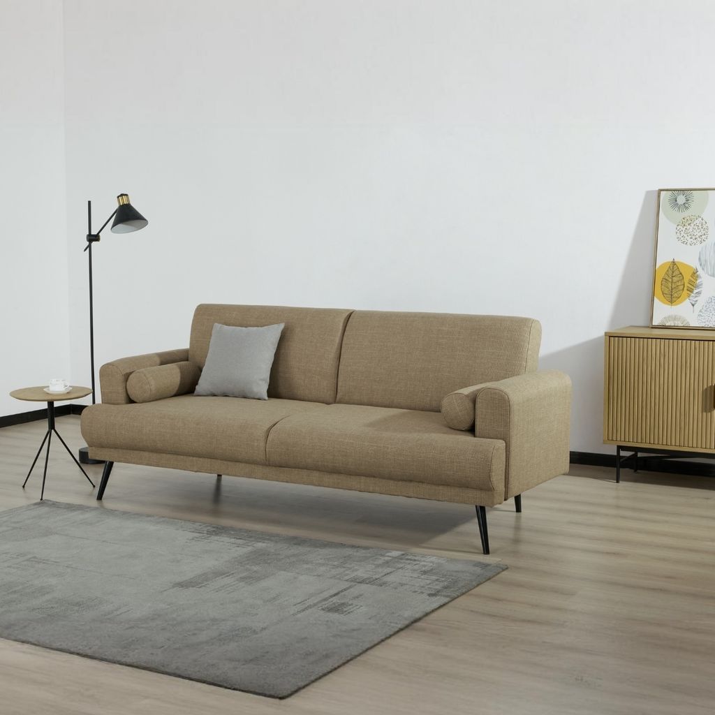 Giga Meubel Schlafsofa Jason 3-Sitzer - 209x91x85cm - Taupe