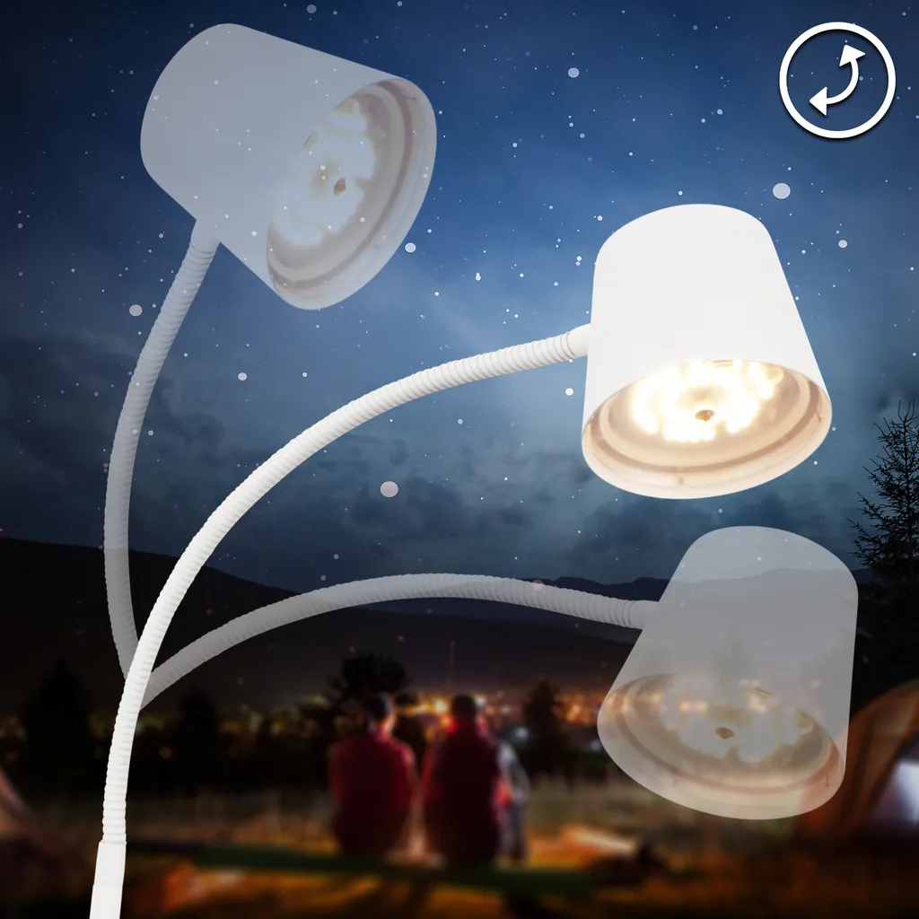Briloner Cielo Lampadaire LED Sans Fil Blanc - Intensité Variable USB-C - 5