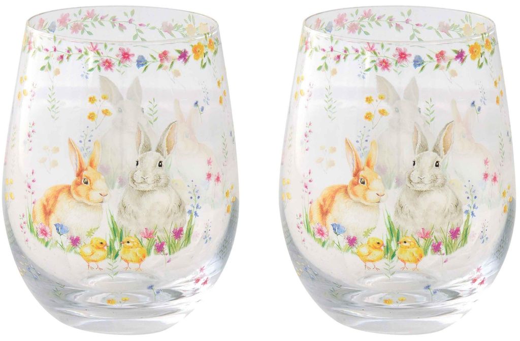 2er Set Trinkgläser HAPPY EASTER Ostern für 500ml in GB Easy Life