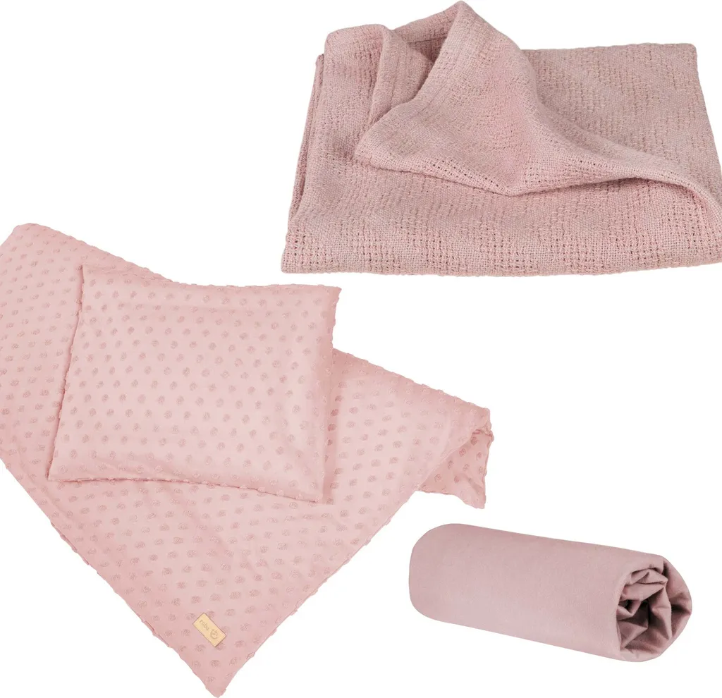 Set de naissance GOTS roba Lil Planet en jersey bio rose et mauve set