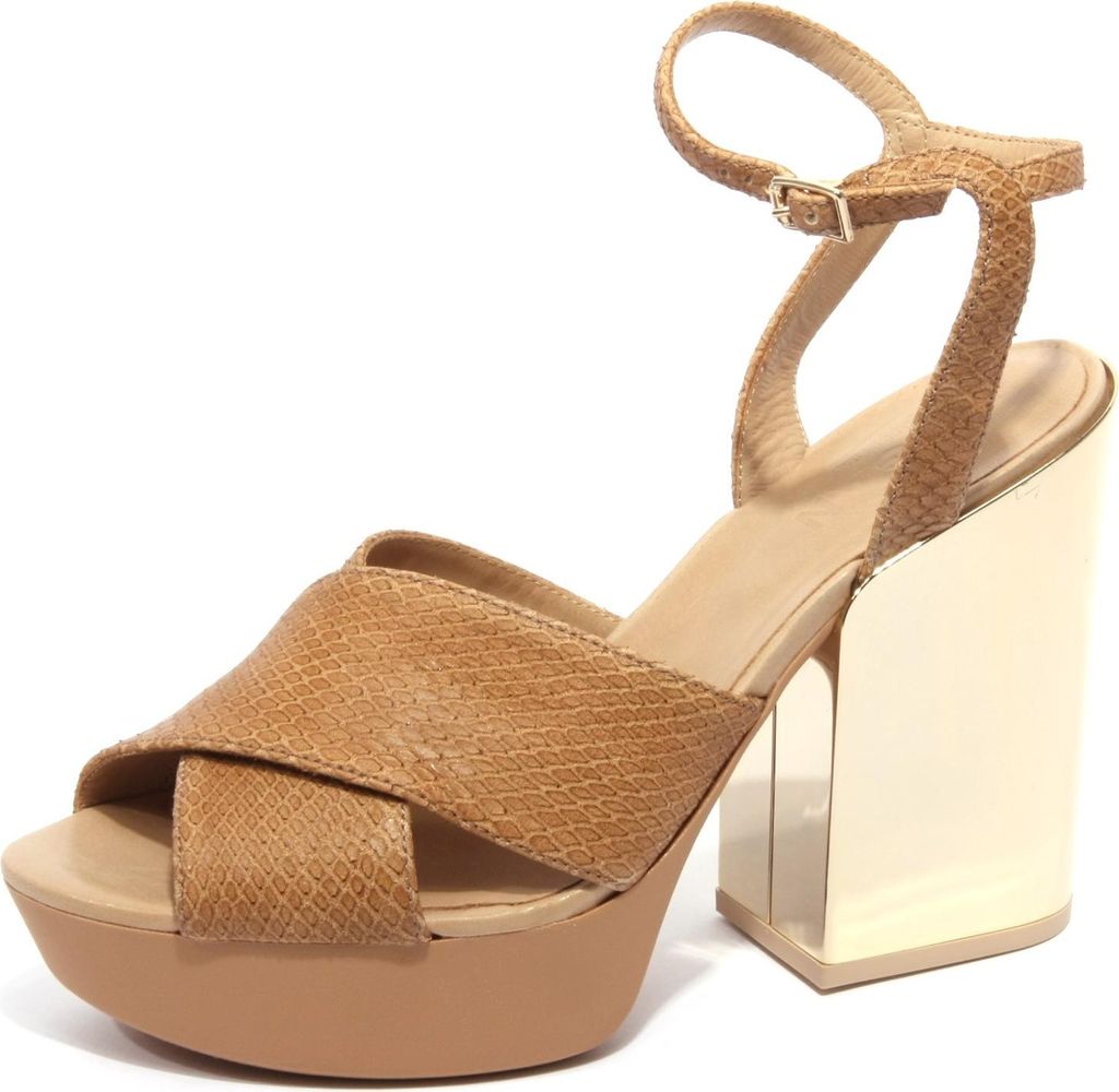 B1738 sandalo donna HOGAN scarpa beige Schuhe Frauen