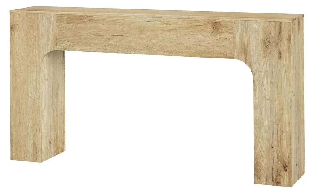 Console de style cottage 120 cm bois chêne naturel beige et robuste