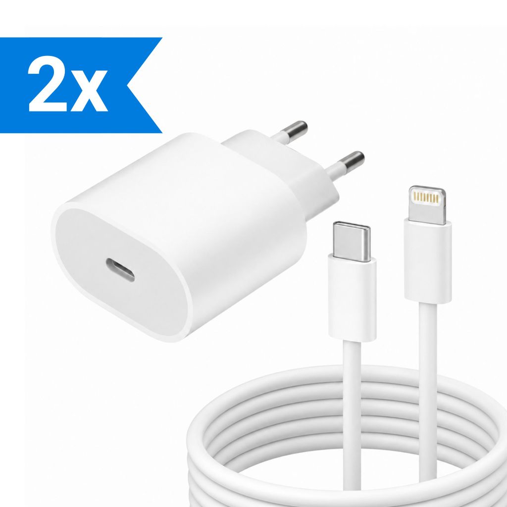 2x iPhone Lightning Ladegerät 20W Schnellladegerät mit Produktbild 
