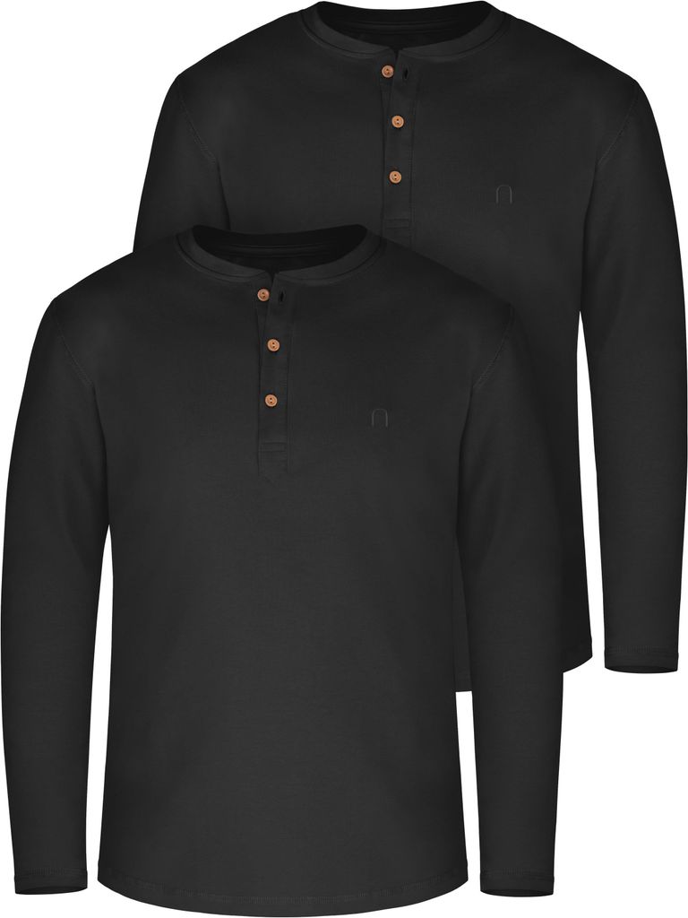normani 2er Set Herren Langarm Shirts aus Baumwolle Produktbild 