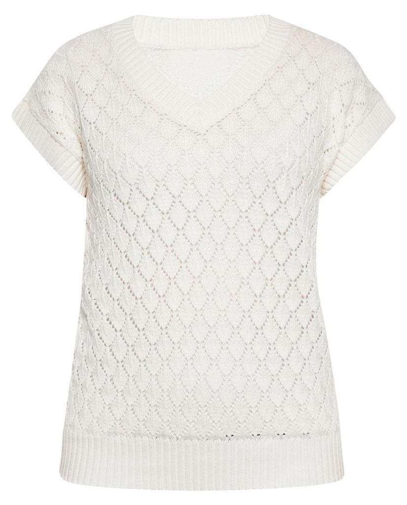 ALBEE damen pullunder - wollweiss, L