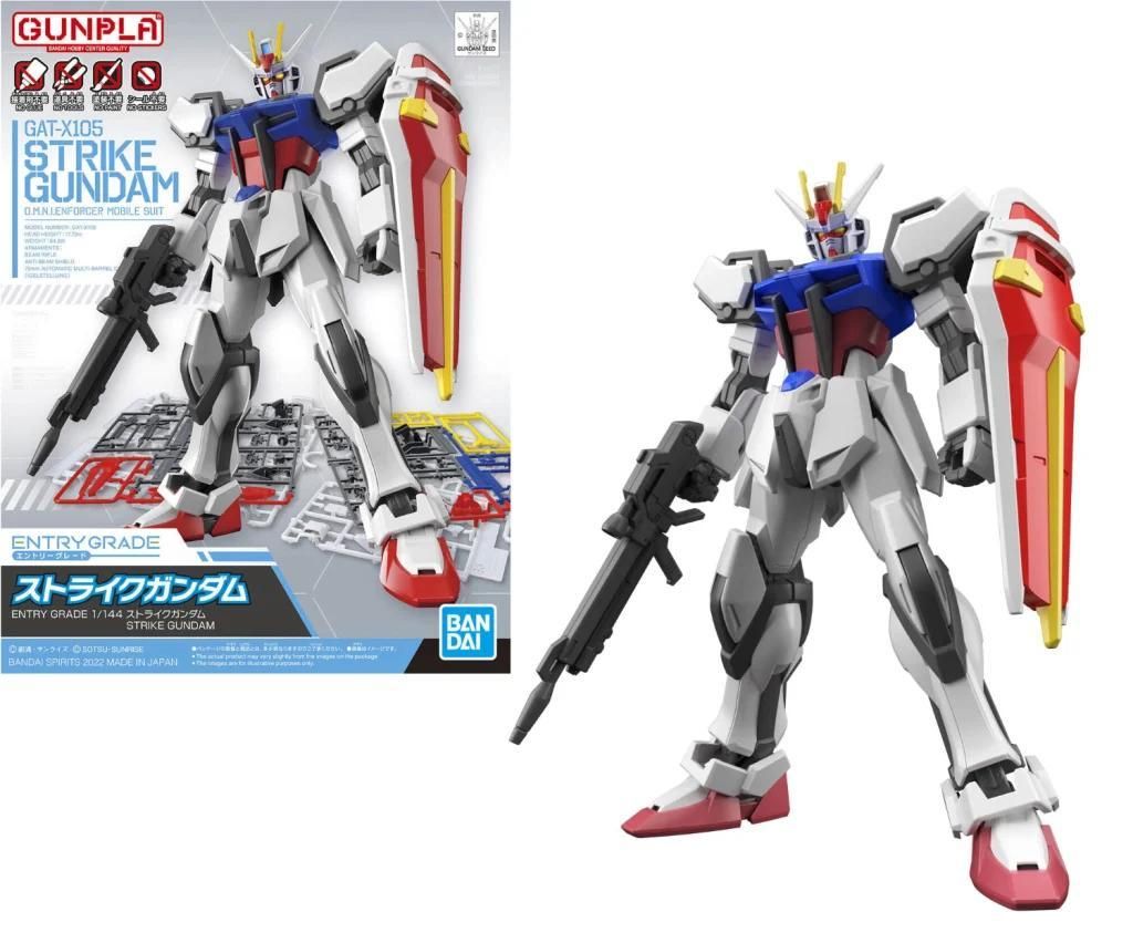 Kit modello Gunpla Entry Grade 1/144 Strike Gundam Bandai Immagine del prodotto 