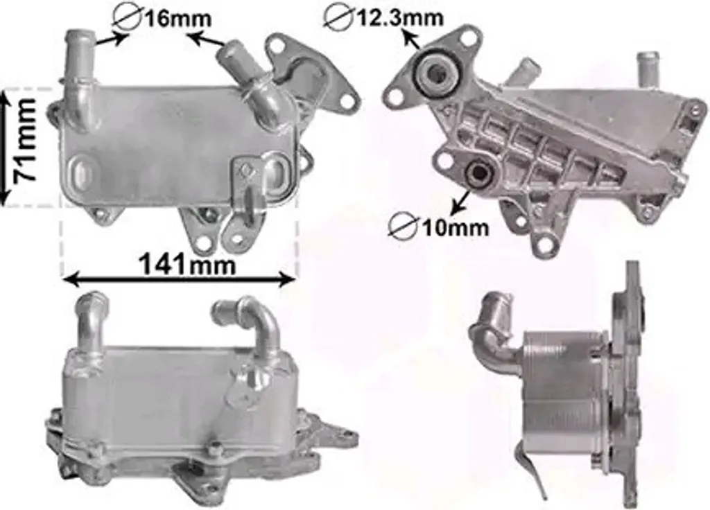 Refroidisseur huile boîte auto VAN WEZEL 58013705 pour VW Passat 3C5