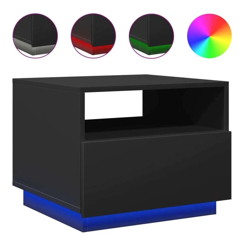 Tavolino da Salotto Maison Exclusive Nero con LED: Eleganza 50x49x40