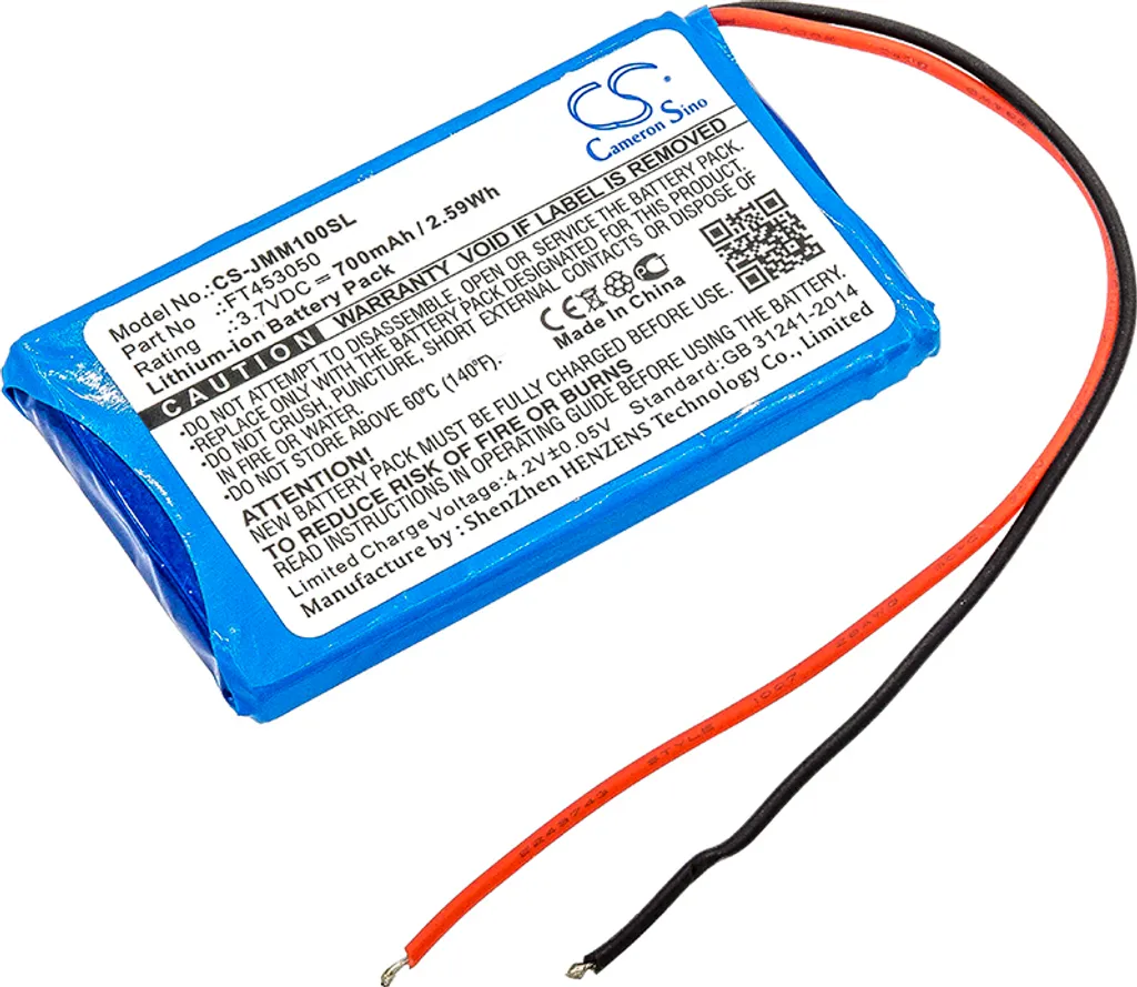 Batteria TECHTEK per JBL Clip+ e Synchros E40BT | Ricambio 700mAh