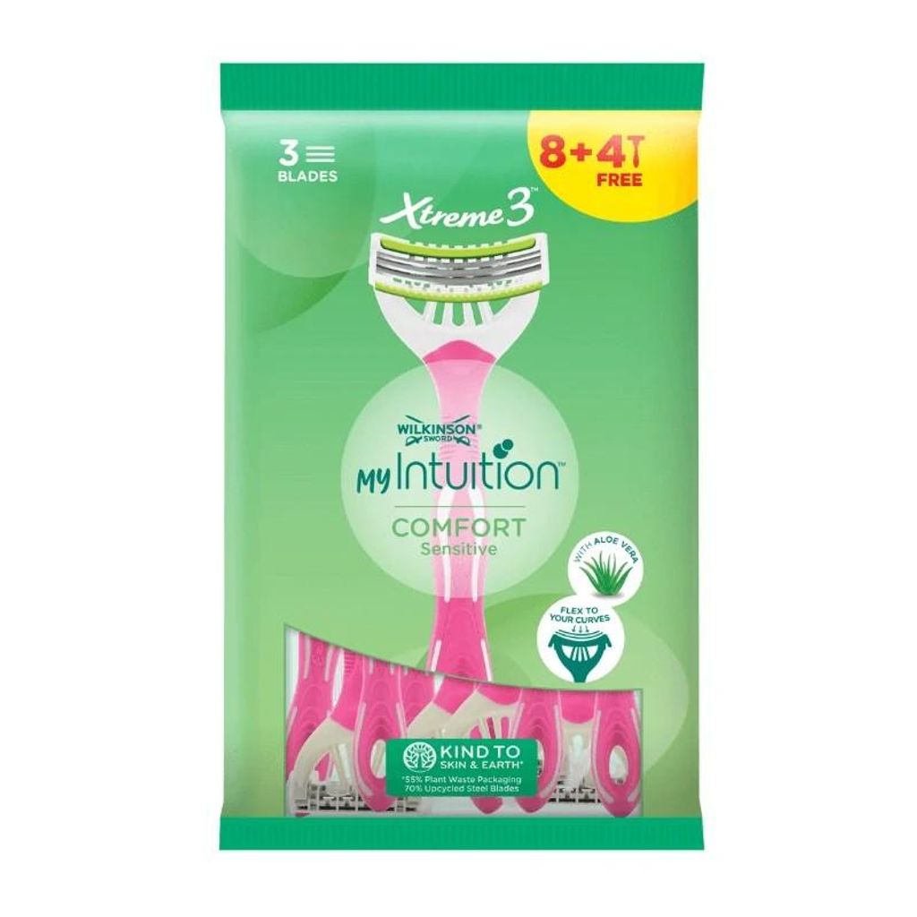 Disposable razor for women My Intuition Comfort Sensitive 8 + 4 pcs