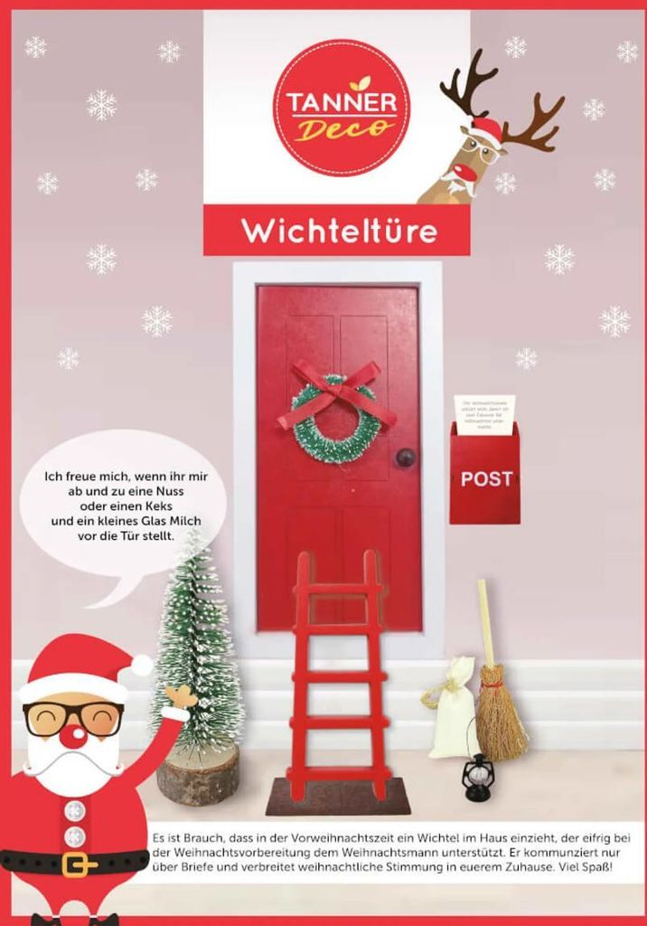 Bastelset "Wichteltr" mit Postkasten 9-teilig Produktbild 