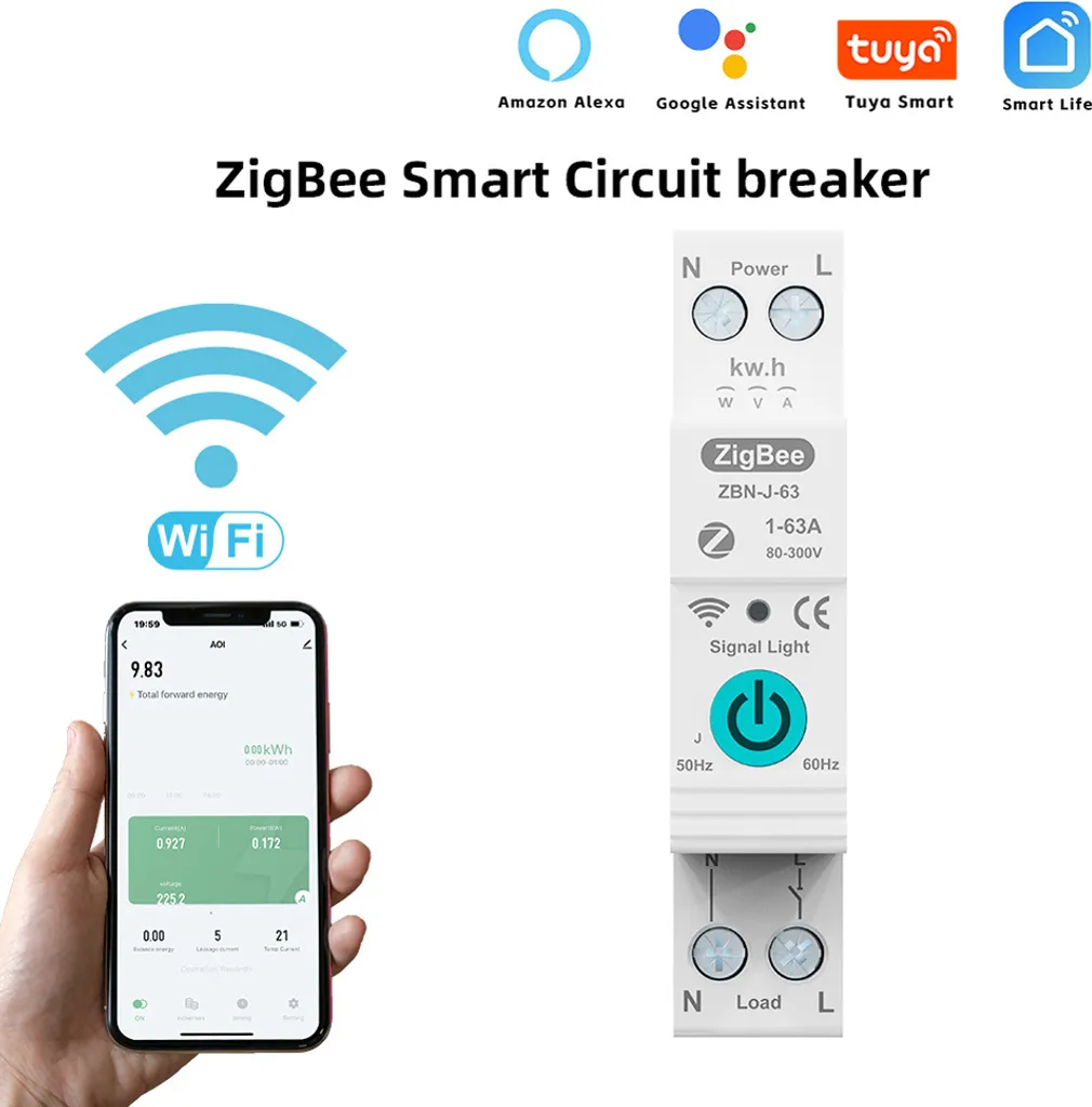 Interruttore Smart ZigBee Tuya 63A - Risparmia sulla Bolletta Elettrica