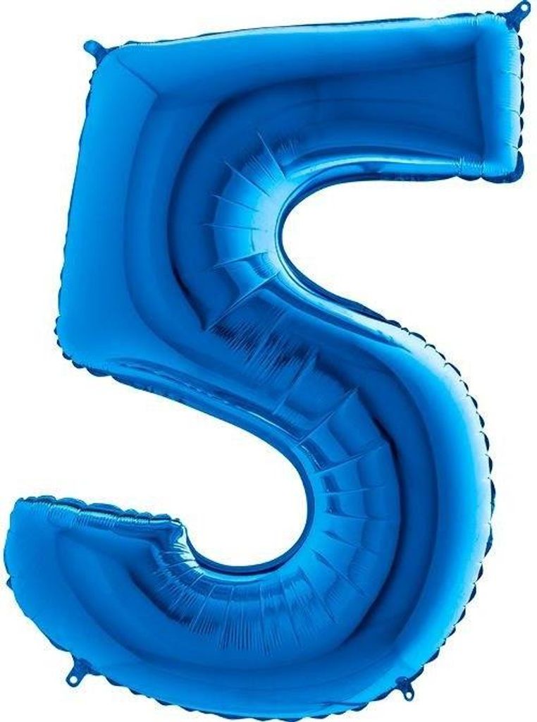 Balon Foliowy Cyfra 5 Niebieska - 102 cm Grabo Zdjęcie produktu 