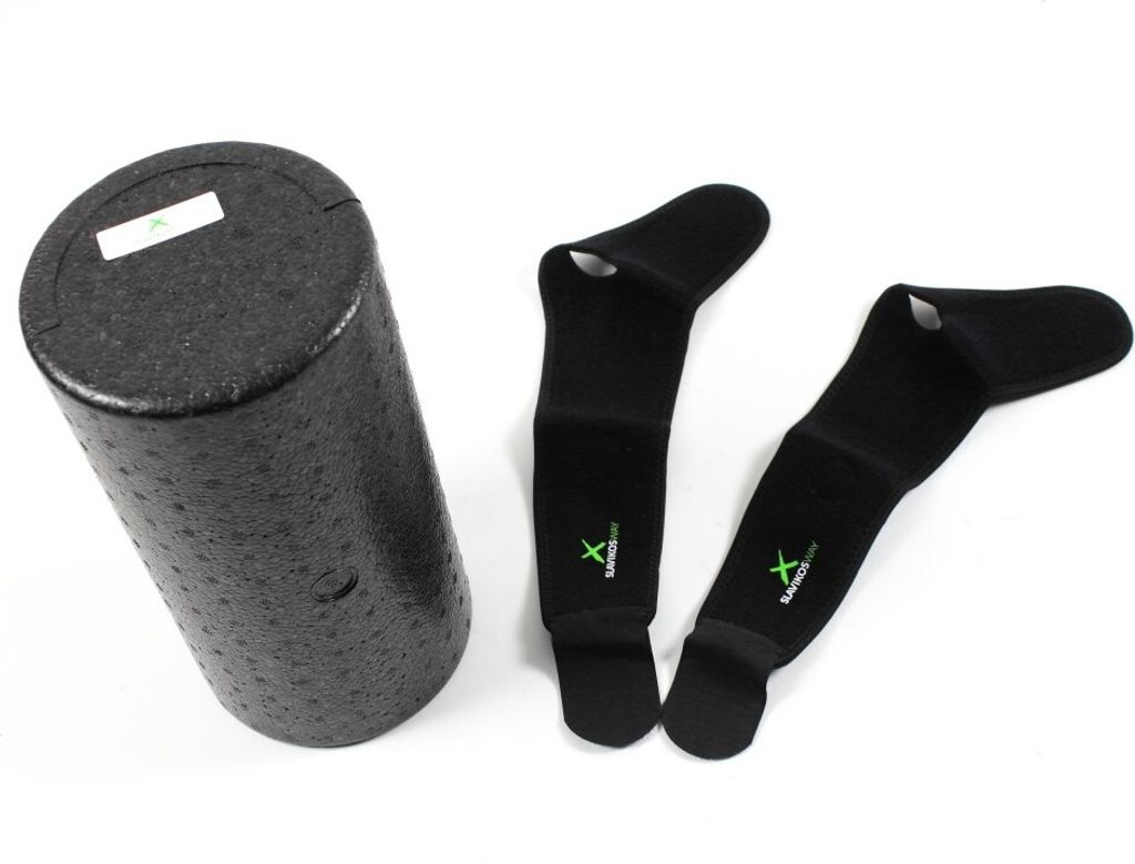 Slavikosway Faszien Rolle und 2x Handgelenk Bandage Set Fitness Massage