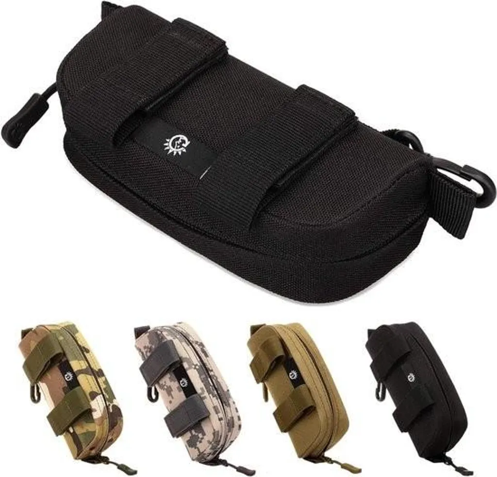 Housse de protection rigide pour lunettes tactiques et sportives noir