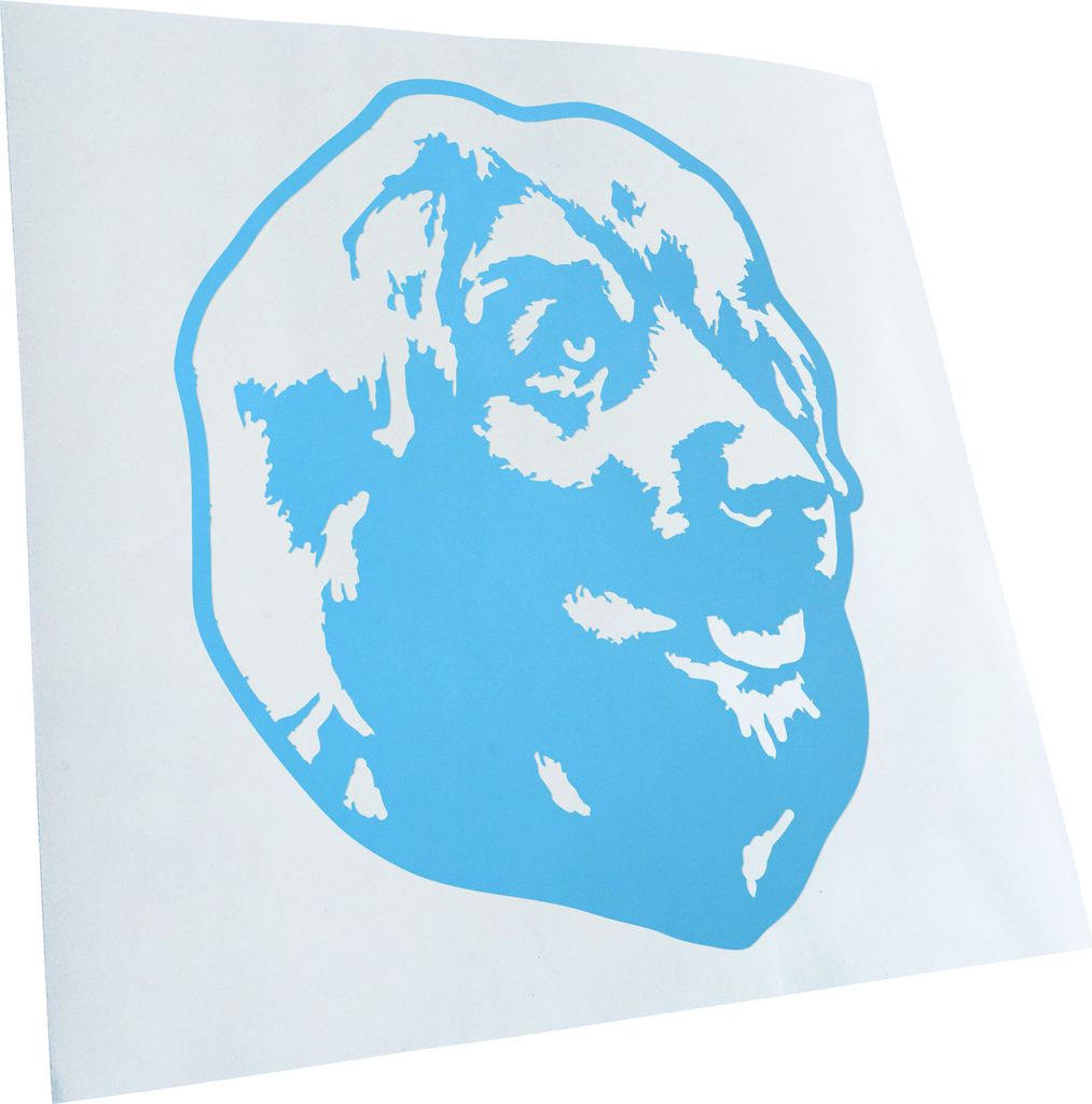 Kiwistar - Autoaufkleber - leonberger Hund - Lichtblau - 30x23cm - Aufkleber für Auto, Laptop, Fahrrad, LKW, Motorrad mehrfarbig JDM Decal Racing