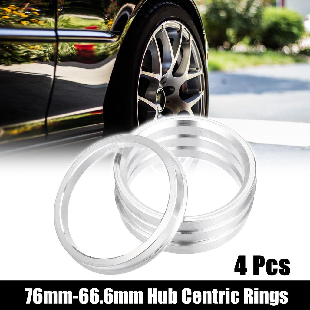 4pcs OD 76mm à ID 66.6mm Aluminium Alliage Voiture Auto Hub Image du produit 